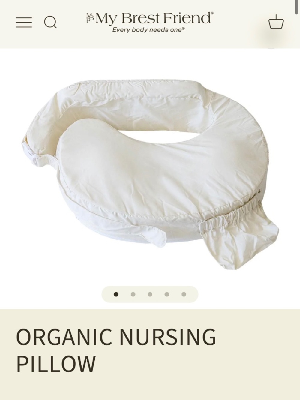 new! my brest friend organic nursing pillow
